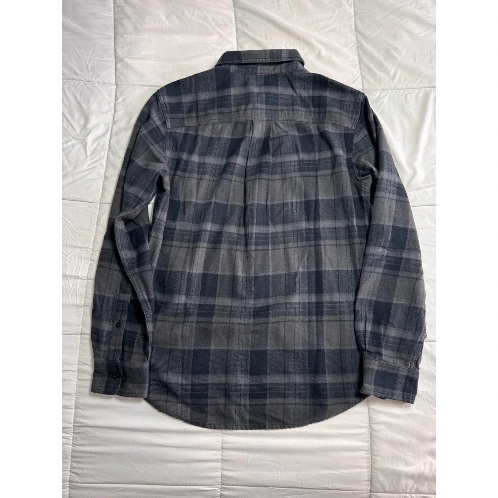 New The North Face Arroyo Small Lightweight Flannel Shirt Blue Plaid Organic NWT